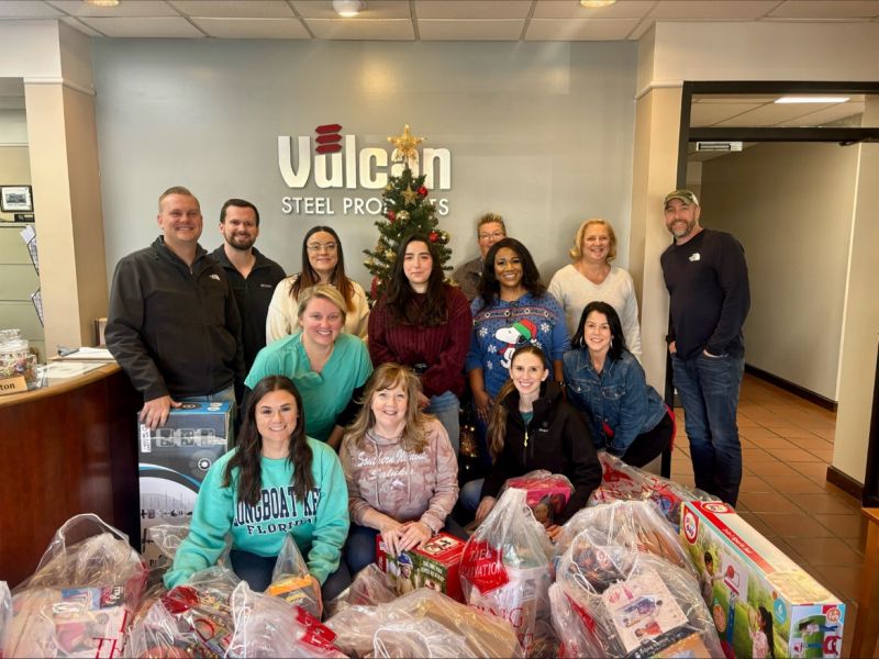 Vulcan Steel Products Team Spreads Christmas Cheer!
